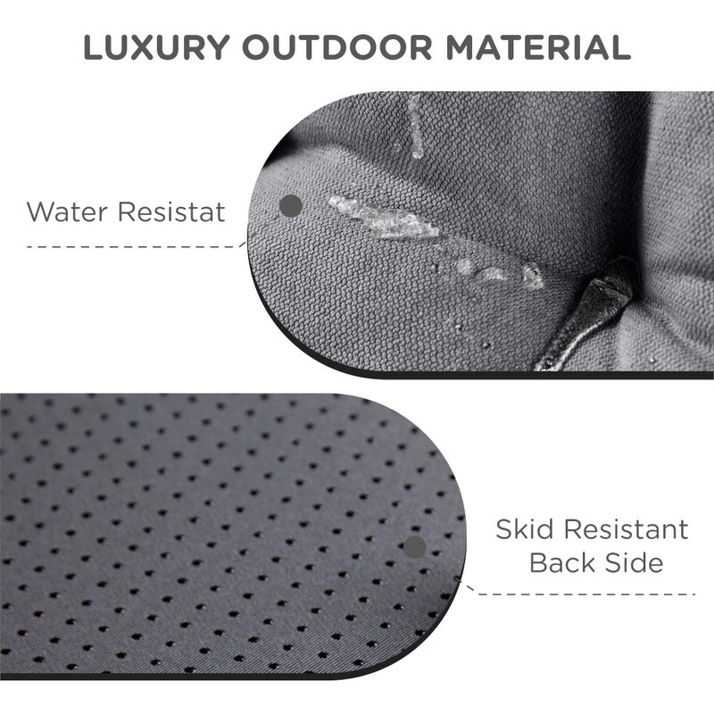 Codi Rocking Chair Cushion  Water Resistant Patio Rocker Chairs Replacement Cushions Set  Extra Large for Outdoor Porch Garden  Grey 1PK - Image 4